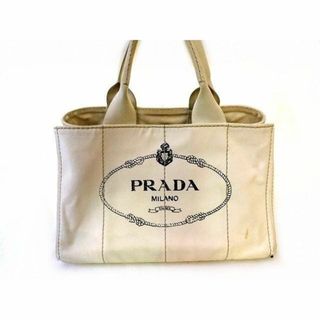 プラダ(PRADA)のプラダ カナパ ハンドバッグ ■ ホワイト系 白 レディース キャンバス CANAPA PRADA □6C ク100(トートバッグ)