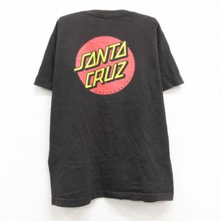 古着 サンタクルーズ 半袖 Tシャツ キッズ ボーイズ 子供服 ビッグロゴ クルーネック 黒 ブラック 23jul12(シャツ/カットソー)