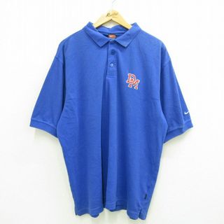 ナイキ(NIKE)のXL★古着 ナイキ NIKE 半袖 ブランド ポロ シャツ メンズ 00年代 00s DM 大きいサイズ 青 ブルー 23jul13 中古 トップス(ポロシャツ)