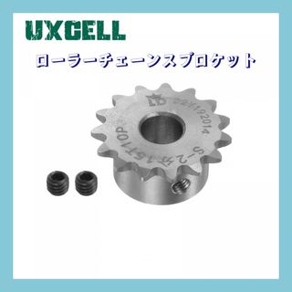 【残1点】uxcell ローラーチェーン スプロケット 15歯 ステンレス鋼製(工具/メンテナンス)