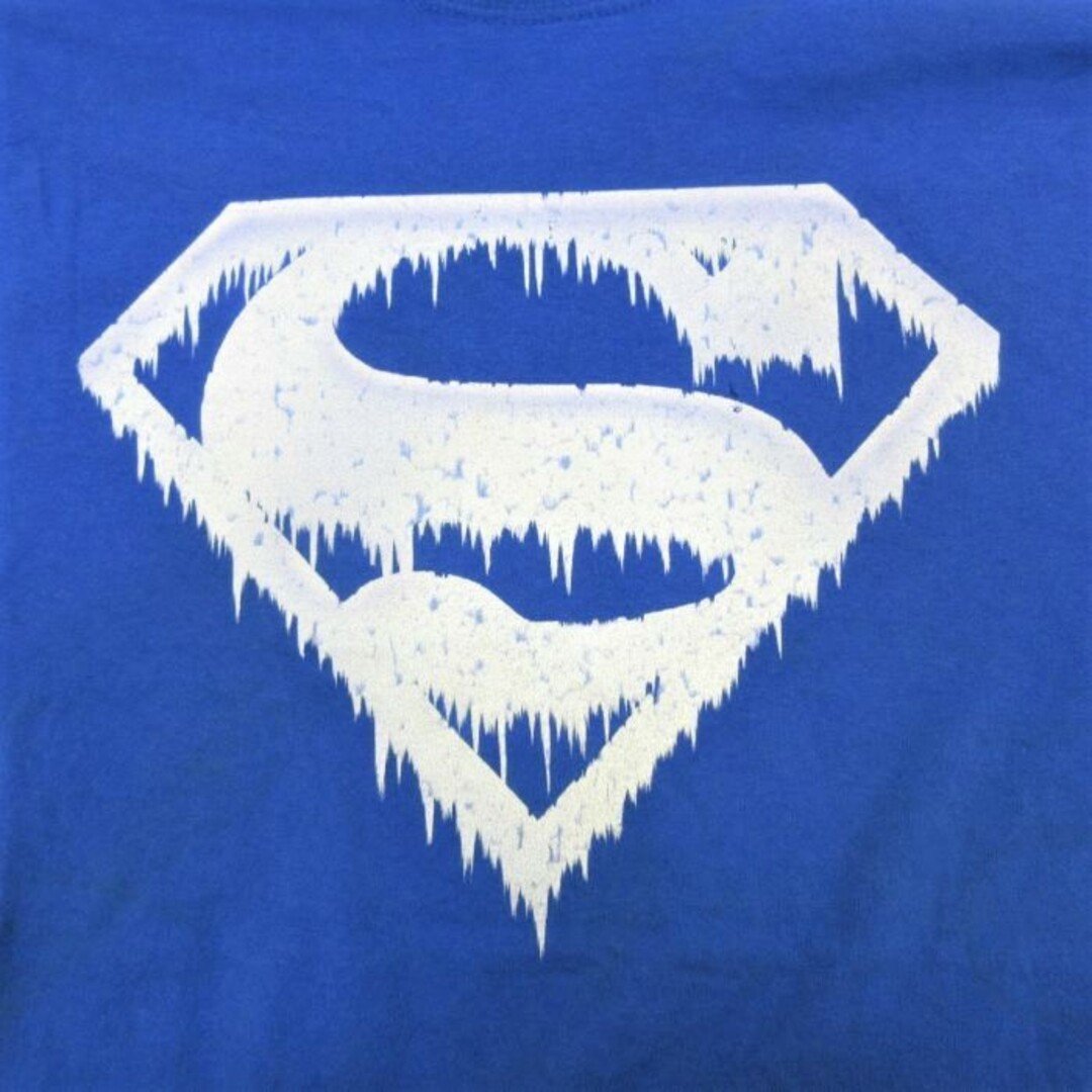 XL★古着 半袖 Tシャツ メンズ スーパーマン コットン クルーネック 青 ブルー 23jul12 中古 メンズのトップス(Tシャツ/カットソー(半袖/袖なし))の商品写真