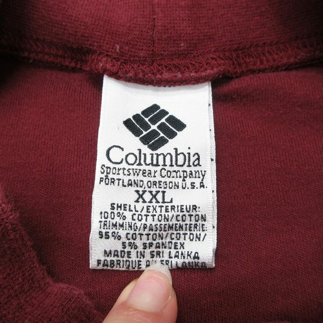 Columbia(コロンビア)のXL★古着 コロンビア COLUMBIA 長袖 ビンテージ Tシャツ メンズ 00年代 00s ワンポイントロゴ 大きいサイズ コットン ハイネック モックネック エンジ 23jul11 中古 メンズのトップス(Tシャツ/カットソー(半袖/袖なし))の商品写真