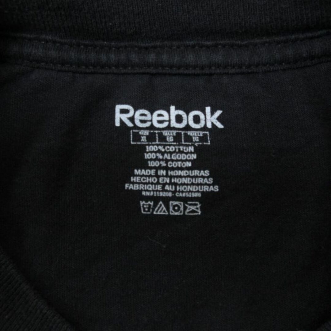 Reebok(リーボック)のXL★古着 リーボック REEBOK 半袖 ブランド Tシャツ メンズ NHL シカゴブラックホークス コットン クルーネック 黒 ブラック アイスホッケー 23jul13 中古 メンズのトップス(Tシャツ/カットソー(半袖/袖なし))の商品写真