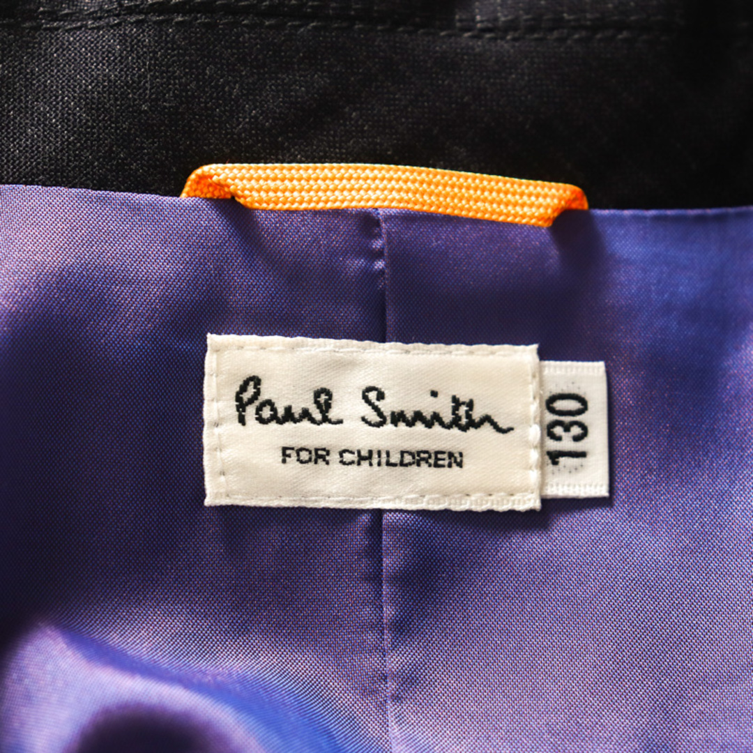 Paul Smith(ポールスミス)のポールスミス テーラードジャケット ストライプ柄 フォーマル 卒入園式 日本製 キッズ 男の子用 130サイズ ブラック Paul Smith キッズ/ベビー/マタニティのキッズ服男の子用(90cm~)(ジャケット/上着)の商品写真