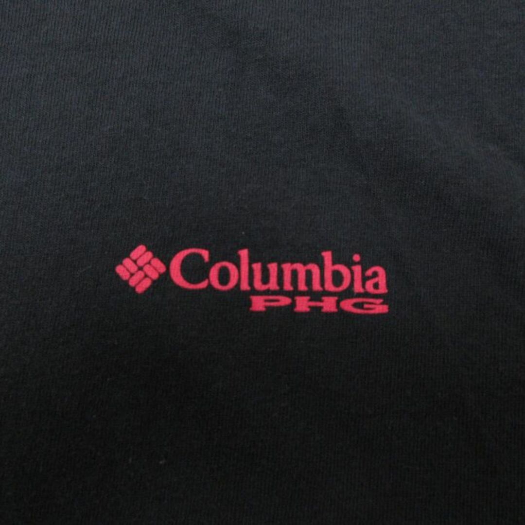 Columbia(コロンビア)のL★古着 コロンビア COLUMBIA Columbia 半袖 ブランド Tシャツ メンズ ワンポイントロゴ PHG 鳥 コットン クルーネック 黒 ブラック 23jul13 中古 メンズのトップス(Tシャツ/カットソー(半袖/袖なし))の商品写真