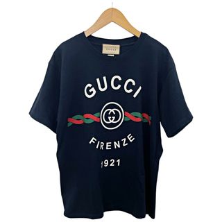 グッチ(Gucci)の☆☆GUCCI グッチ Firenze 1921 半袖Tシャツ ネイビー インターロッキングG メンズ(Tシャツ/カットソー(半袖/袖なし))