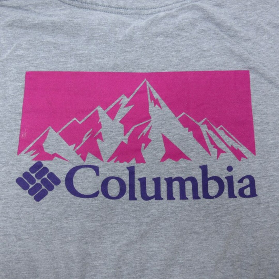 Columbia(コロンビア)のXL★古着 コロンビア COLUMBIA Columbia 半袖 ブランド Tシャツ メンズ ビッグロゴ 大きいサイズ クルーネック グレー 霜降り 23jul14 中古 メンズのトップス(Tシャツ/カットソー(半袖/袖なし))の商品写真