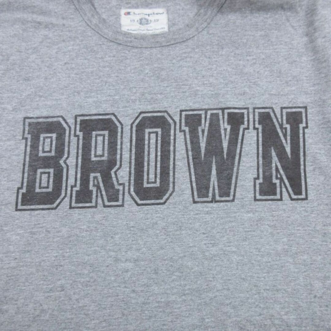 Champion(チャンピオン)のXL★古着 チャンピオン Champion 半袖 ブランド Tシャツ メンズ BROWN 大きいサイズ クルーネック 薄グレー 霜降り 23jul14 中古 メンズのトップス(Tシャツ/カットソー(半袖/袖なし))の商品写真