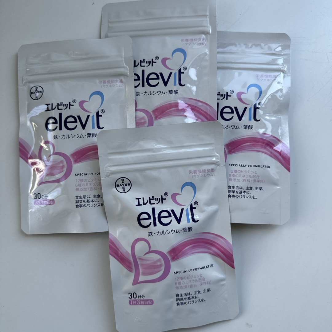 elevit(エレビット)のエレビット葉酸サプリ4袋セット キッズ/ベビー/マタニティのキッズ/ベビー/マタニティ その他(その他)の商品写真