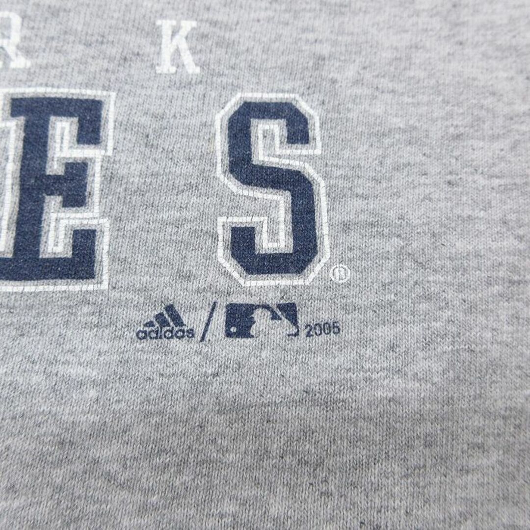 adidas(アディダス)のXL★古着 アディダス adidas 半袖 ビンテージ Tシャツ メンズ 00年代 00s MLB ニューヨークヤンキース 大きいサイズ クルーネック グレー 霜降り メジャーリーグ ベースボール 野球 23jul11 中古 メンズのトップス(Tシャツ/カットソー(半袖/袖なし))の商品写真