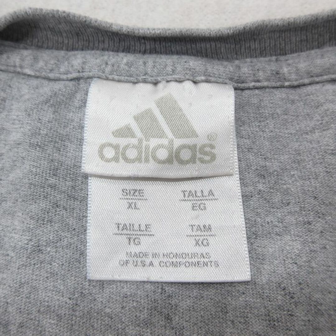 adidas(アディダス)のXL★古着 アディダス adidas 半袖 ビンテージ Tシャツ メンズ 00年代 00s MLB ニューヨークヤンキース 大きいサイズ クルーネック グレー 霜降り メジャーリーグ ベースボール 野球 23jul11 中古 メンズのトップス(Tシャツ/カットソー(半袖/袖なし))の商品写真