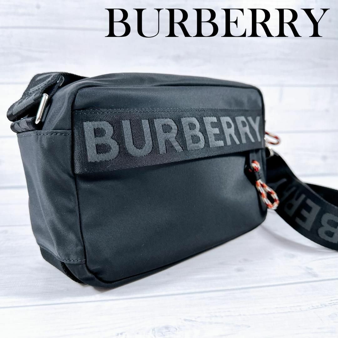 BURBERRY(バーバリー)のBURBERRY バーバリー クロスボディバッグ ショルダーバッグ ブラック メンズのバッグ(ボディーバッグ)の商品写真