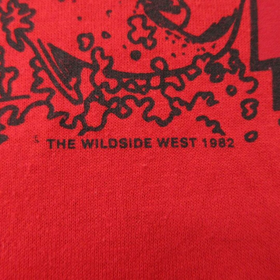 L★古着 半袖 ビンテージ Tシャツ メンズ 80年代 80s 魚 フィッシング クルーネック USA製 赤 レッド 23jul13 中古 メンズのトップス(Tシャツ/カットソー(半袖/袖なし))の商品写真