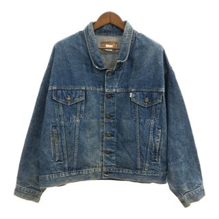 リーバイス(Levi's)の90年代 Levi's リーバイス 75068-0214 デニムトラッカージャケット アメカジ ブルー (メンズ XL) 中古 古着 P8834(Gジャン/デニムジャケット)