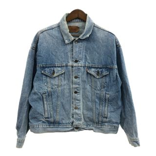 リーバイス(Levi's)の90年代 USA製 Levi's リーバイス 70507 デニムトラッカージャケット アメカジ ブルー (メンズ XL) 中古 古着 P8877(Gジャン/デニムジャケット)