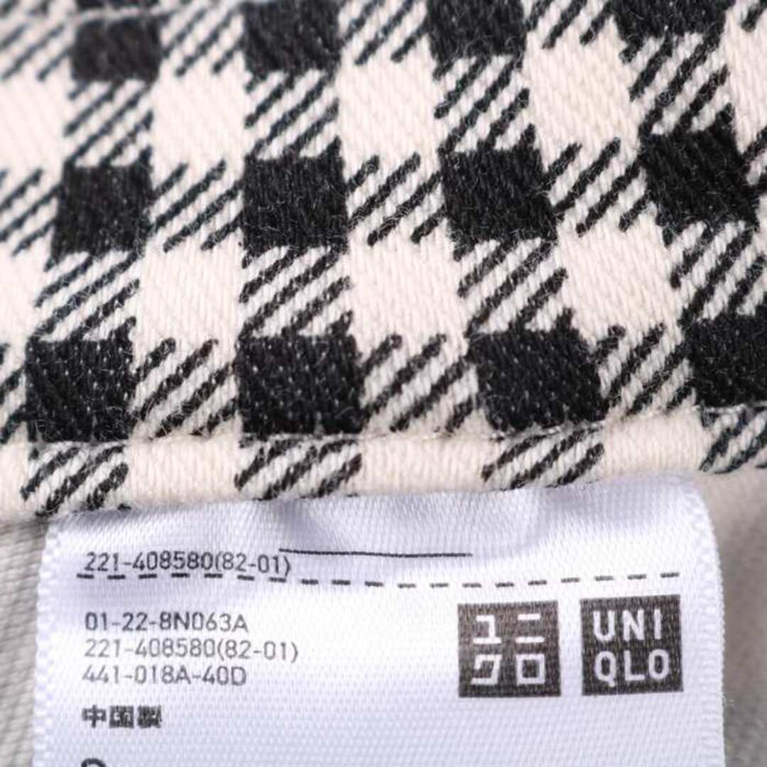 UNIQLO(ユニクロ)のユニクロ パンツ テーパード チェック柄 レディース Sサイズ ブラック ホワイト UNIQLO レディースのパンツ(その他)の商品写真