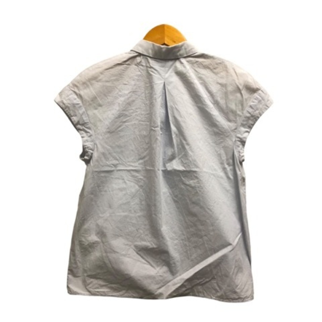 ZARA Trafaluc シャツ ノースリーブ 無地 XS ライトブルー レディースのトップス(シャツ/ブラウス(半袖/袖なし))の商品写真