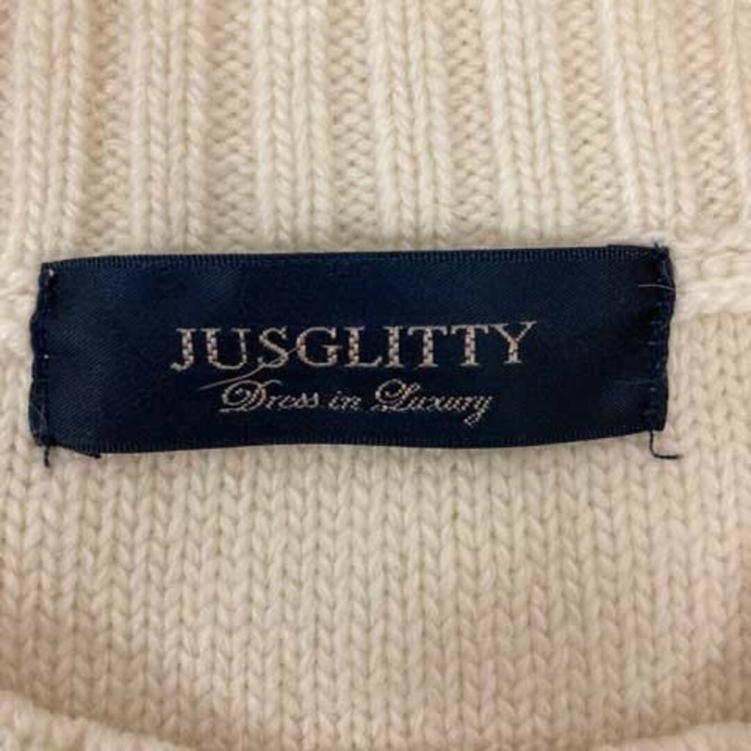 JUSGLITTY(ジャスグリッティー)のジャスグリッティー ニット セーター ウール混 アンゴラ混 長袖 2 レディース レディースのトップス(ニット/セーター)の商品写真