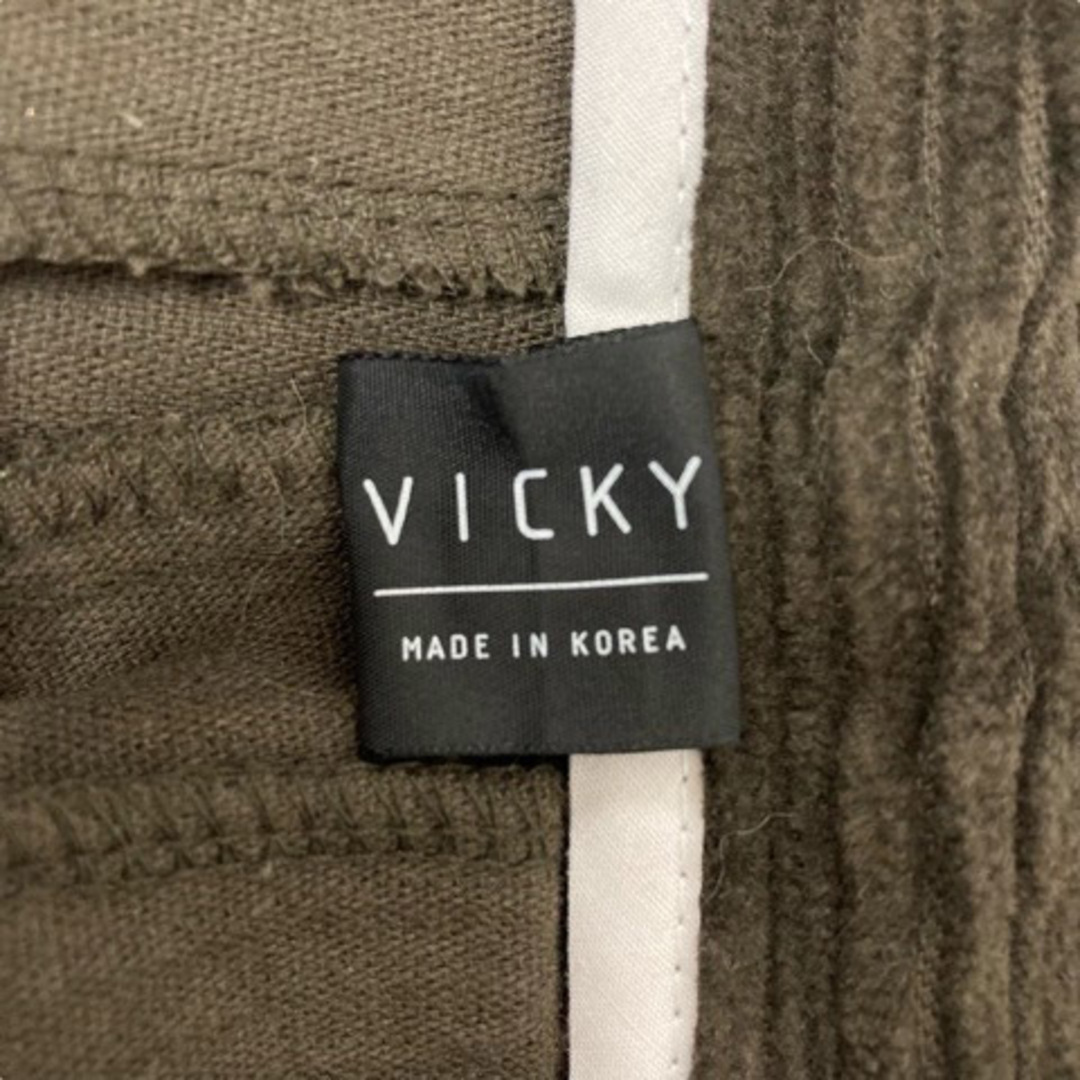 VICKY(ビッキー)のビッキー パンツ ワイド ガウチョ コーデュロイ ロング丈 S 緑 レディース レディースのパンツ(その他)の商品写真