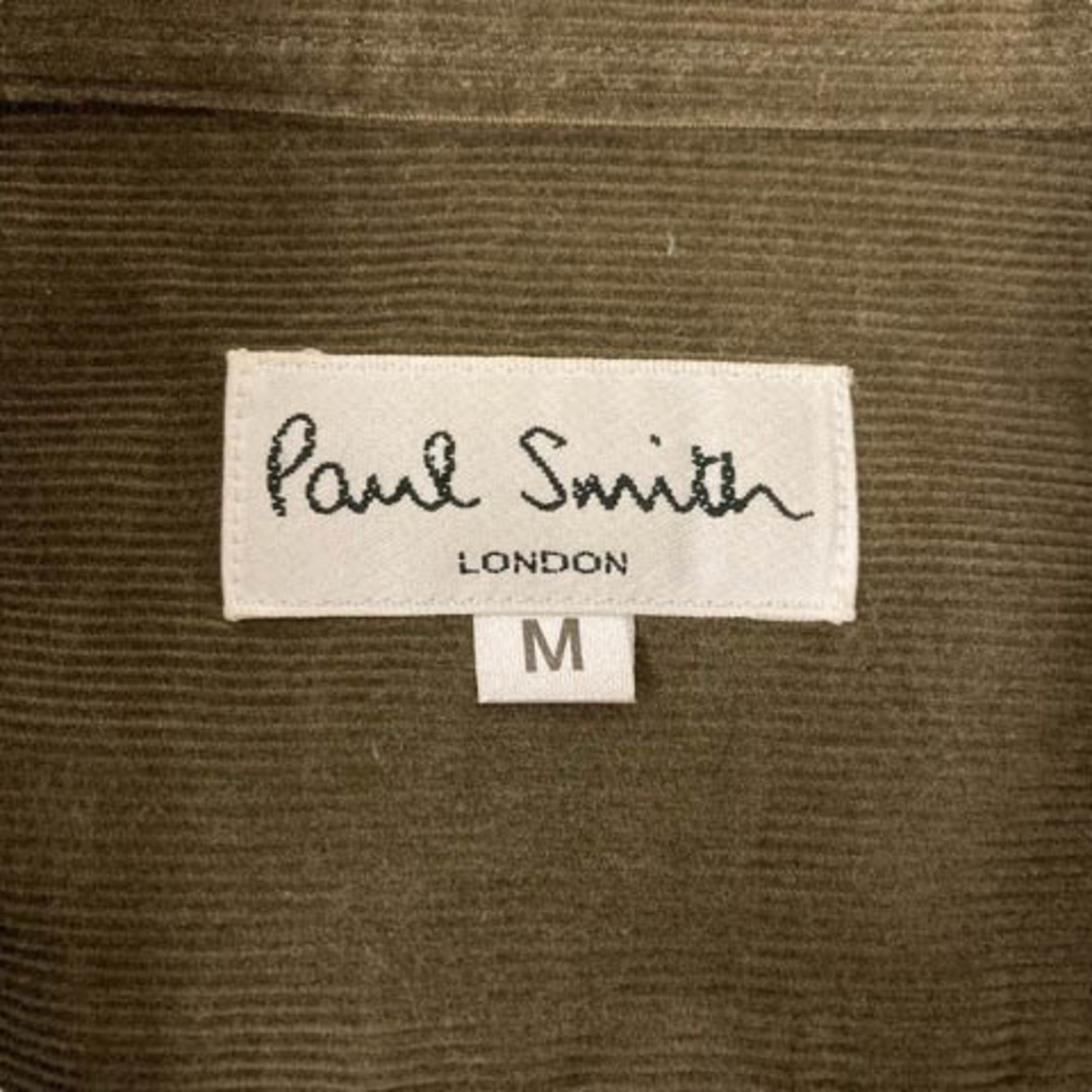 Paul Smith(ポールスミス)のポールスミス カジュアルシャツ コーデュロイ 綿 無地 長袖 M カーキ メンズ メンズのトップス(シャツ)の商品写真