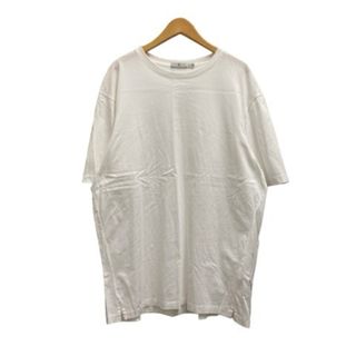 ユニクロ(UNIQLO)のユニクロ UNIQLO +J Tシャツ 半袖 無地 コットン L 白 ホワイト(Tシャツ/カットソー(半袖/袖なし))