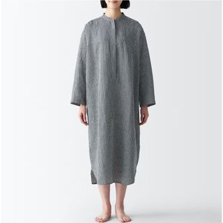 MUJI (無印良品) - 新品　無印良品　天然由来の接触冷感  リヨセル麻クルタ パジャマ ワンピース