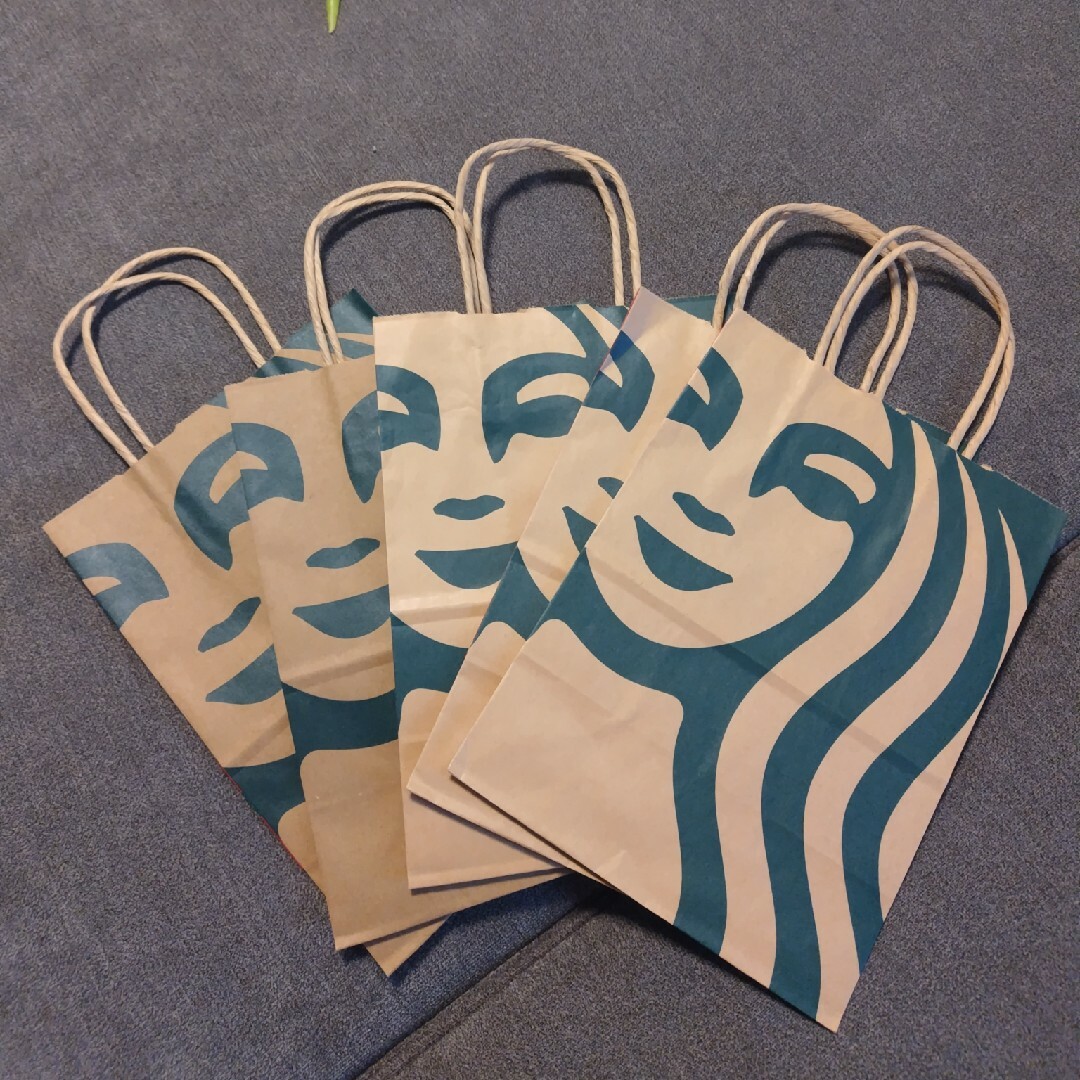 Starbucks Coffee(スターバックスコーヒー)のスターバックス ショッパー 2種類合計5枚 レディースのバッグ(ショップ袋)の商品写真