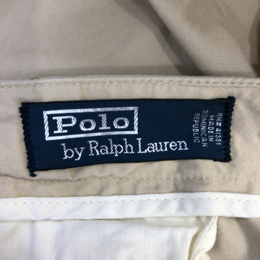 POLO RALPH LAUREN(ポロラルフローレン)の90年代 Polo by Ralph Lauren ポロ ラルフローレン チノパンツ ポロチノ ベージュ (メンズ 32/31) 中古 古着 Q1645 メンズのパンツ(その他)の商品写真