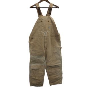 カーハート(carhartt)のCarhartt カーハート ダック ペインター オーバーオール ダブルニー ワーク ブラウン (メンズ 40*30) 中古 古着 Q1671(サロペット/オーバーオール)