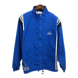 アディダス(adidas)の90年代 adidas アディダス ロゴ トラックジャケット スポーツ ブルー (メンズ L) 中古 古着 Q1665(その他)