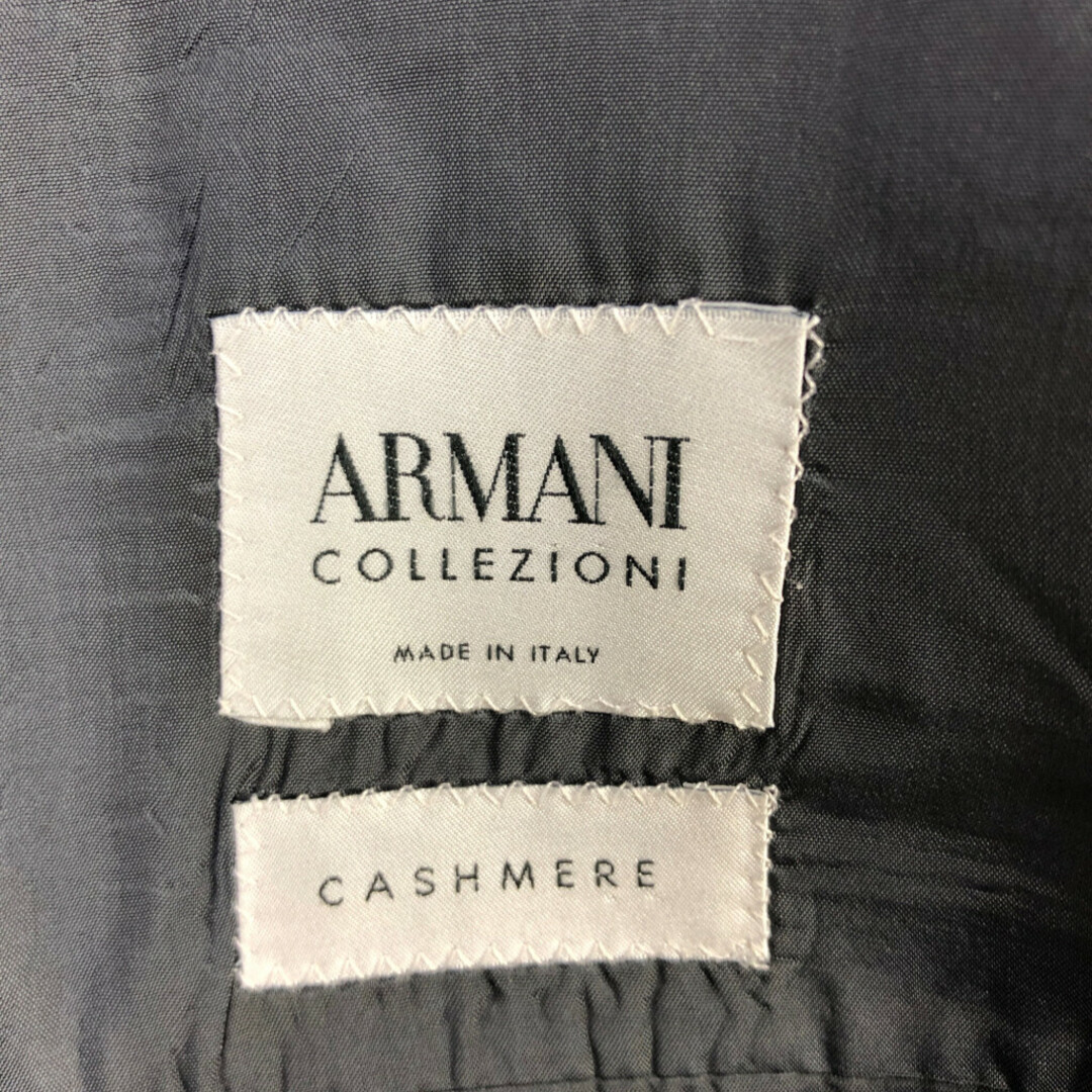 ARMANI COLLEZIONI(アルマーニ コレツィオーニ)のイタリア製 ARMANI COLLEZIONI アルマーニ コレッツォーニ カシミヤ テーラードジャケット ストライプ (メンズ 40/R) 中古 古着 Q1682 メンズのジャケット/アウター(テーラードジャケット)の商品写真