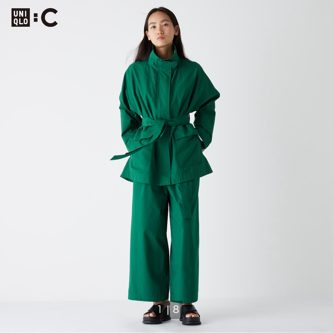 UNIQLO(ユニクロ)のUNIQLO C ベルテッドアンクルワイドパンツ レディースのパンツ(カジュアルパンツ)の商品写真