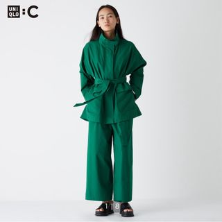 ユニクロ(UNIQLO)のUNIQLO C ベルテッドアンクルワイドパンツ(カジュアルパンツ)