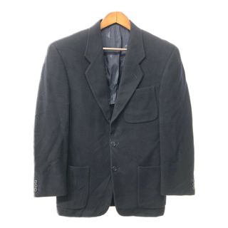 アルマーニ(Armani)のイタリア製 EMPORIO ARMANI エンポリオ アルマーニ ウール テーラードジャケット ネイビー (メンズ 46REG) 中古 古着 Q1691(テーラードジャケット)