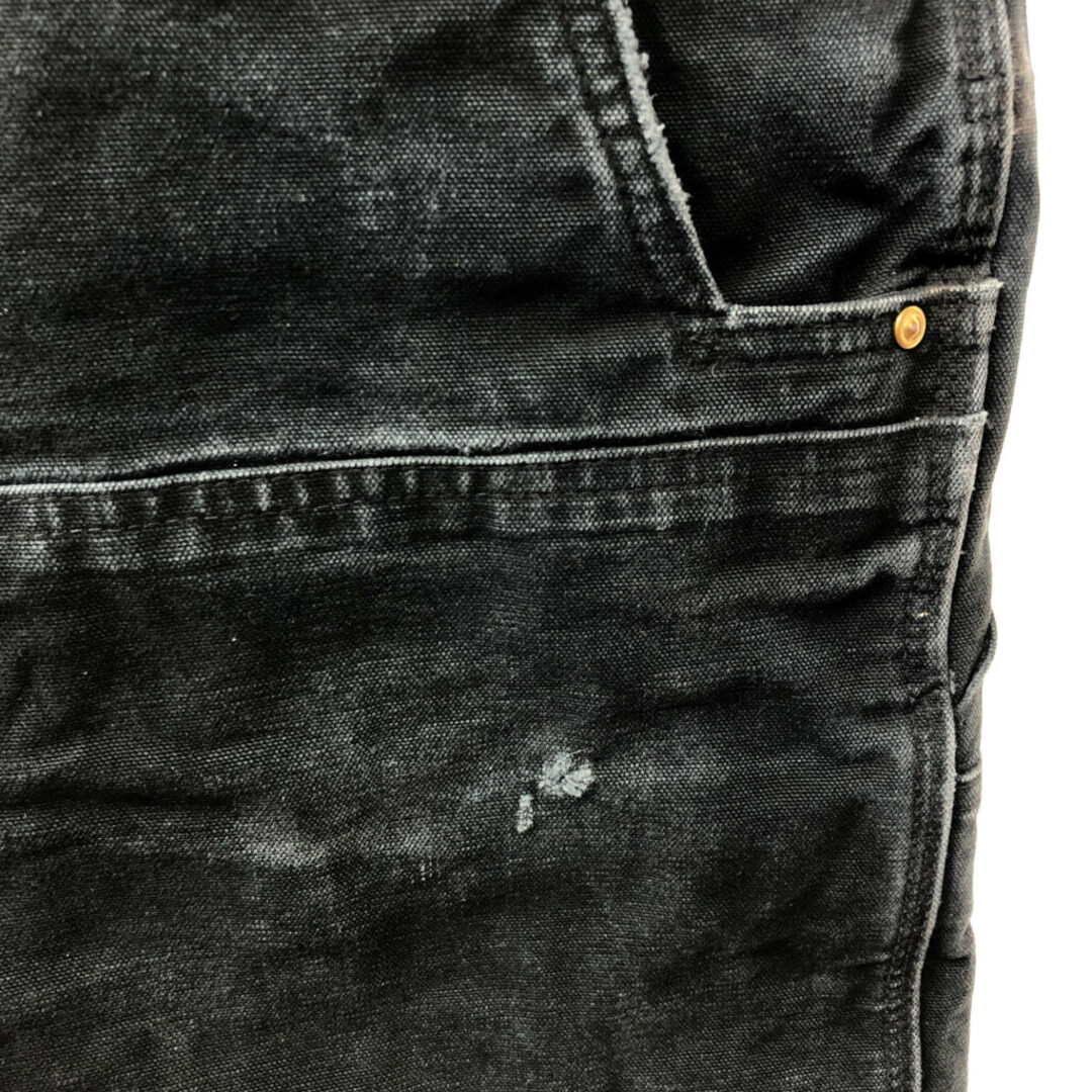 carhartt(カーハート)のCarhartt カーハート ダック ダブルニー ペインター オーバーオール ワーク ブラック (メンズ 38×32) 中古 古着 Q1694 メンズのパンツ(サロペット/オーバーオール)の商品写真