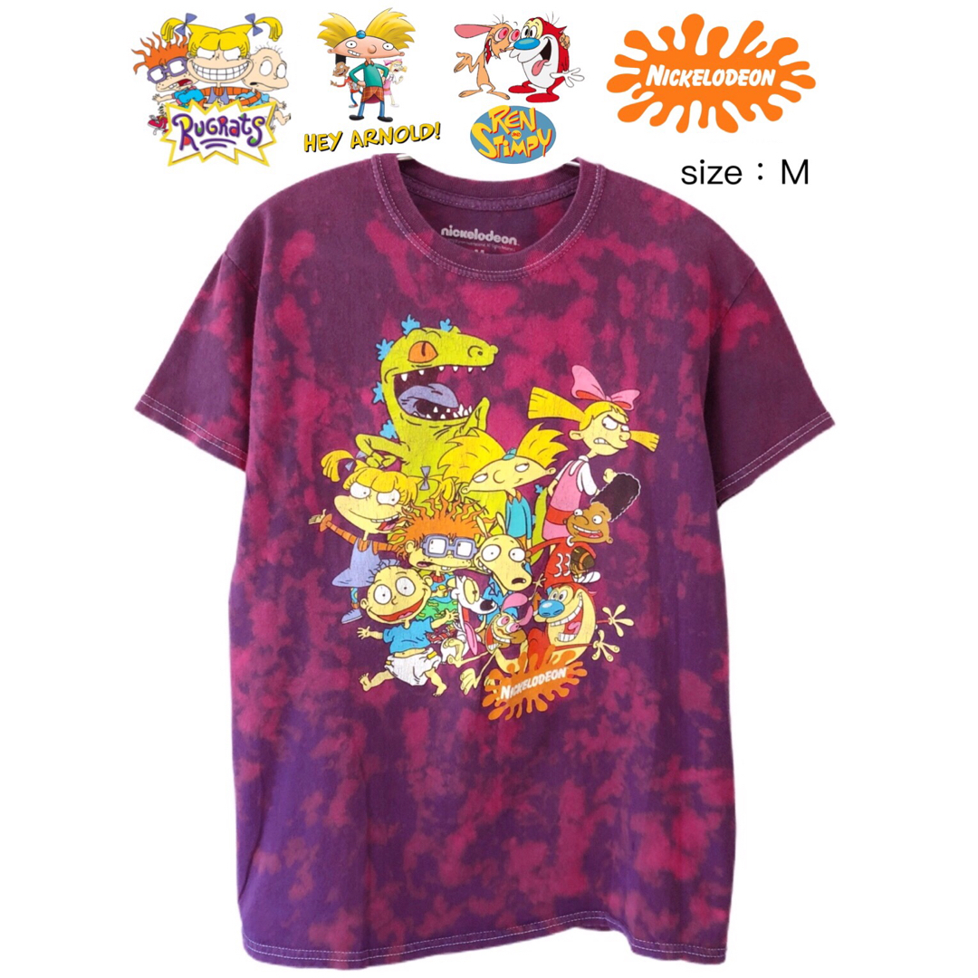 Nickelodeon　ニコロデオン　Tシャツ　M　ダイタイ柄　USA古着 メンズのトップス(Tシャツ/カットソー(半袖/袖なし))の商品写真