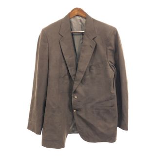 ランバン(LANVIN)のUSA製 LANVIN ランバン フェイクスエード テーラードジャケット ブラウン (メンズ 50lg) 中古 古着 Q1701(テーラードジャケット)