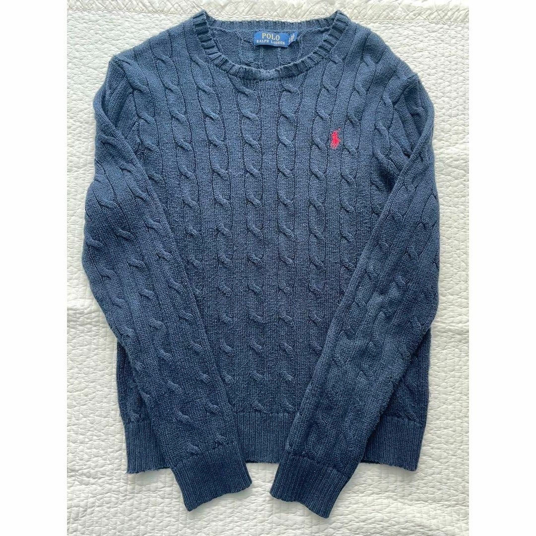 POLO RALPH LAUREN(ポロラルフローレン)のラルフローレン　ポロ　ケーブル　ニット　セーター　Uネック　レディース　メンズ レディースのトップス(ニット/セーター)の商品写真