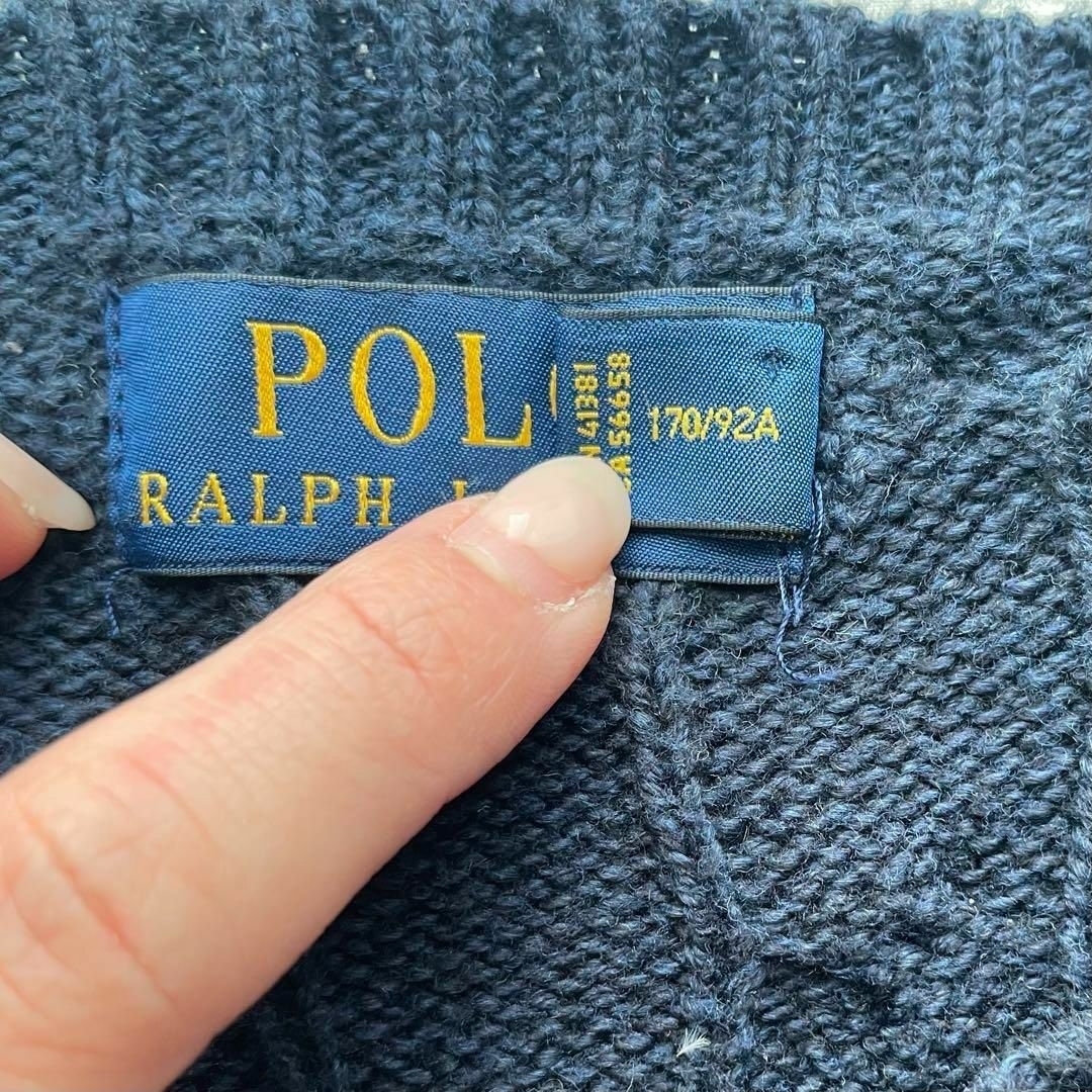 POLO RALPH LAUREN(ポロラルフローレン)のラルフローレン　ポロ　ケーブル　ニット　セーター　Uネック　レディース　メンズ レディースのトップス(ニット/セーター)の商品写真