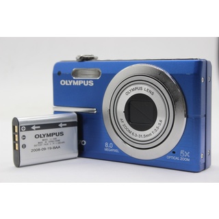 【返品保証】 オリンパス Olympus FE-370 ブルー 5x バッテリー付き コンパクトデジタルカメラ  s7594(コンパクトデジタルカメラ)
