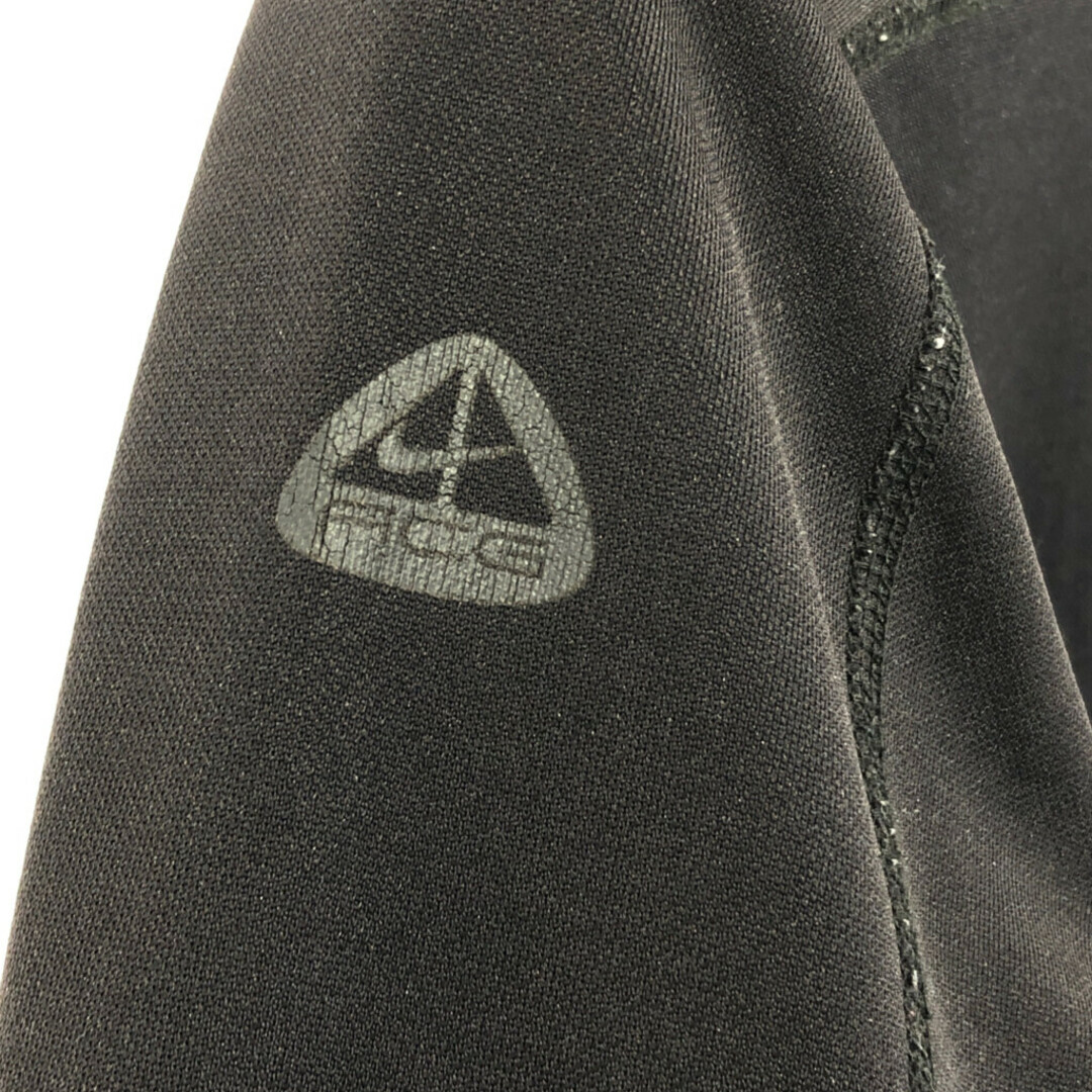 NIKE(ナイキ)のNIKE ACG ナイキ エーシージー ハーフジップ 長袖Ｔシャツ アウトドア ラグランスリーブ ブラック (メンズ L) 中古 古着 Q1706 メンズのトップス(Tシャツ/カットソー(七分/長袖))の商品写真