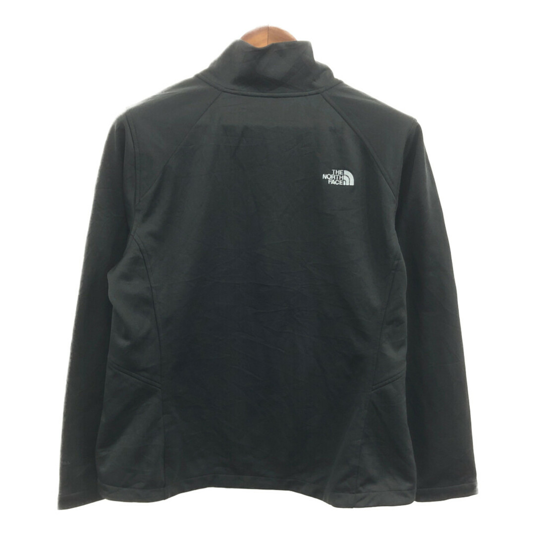 THE NORTH FACE(ザノースフェイス)のTHE NORTH FACE ノースフェイス 企業ロゴ ソフトシェルジャケット アウトドア WINDWALL ブラック (レディース XL) 中古 古着 Q1722 レディースのジャケット/アウター(その他)の商品写真