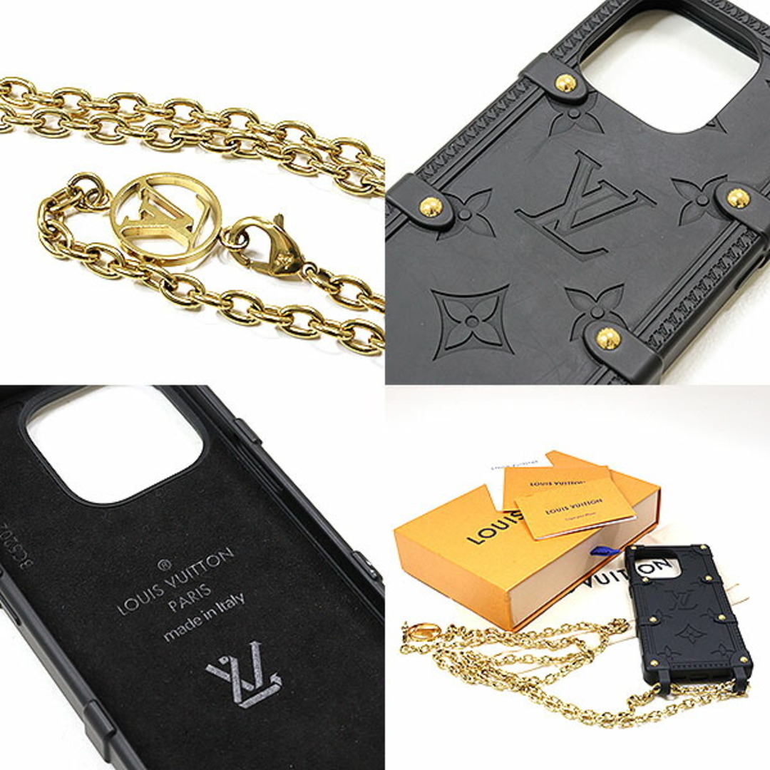 LOUIS VUITTON(ルイヴィトン)のルイヴィトン リ・トランク IPHONE14 PRO ノワール アイフォンケース ブラック モノグラム LV 【中古】 レディースのファッション小物(その他)の商品写真