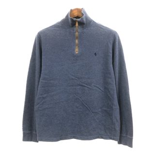 ポロラルフローレン(POLO RALPH LAUREN)のPolo by Ralph Lauren ポロ ラルフローレン ハーフジップ ドライバーズニット セーター ワンポイントロゴ (メンズ L) 中古 古着 Q1739(ニット/セーター)