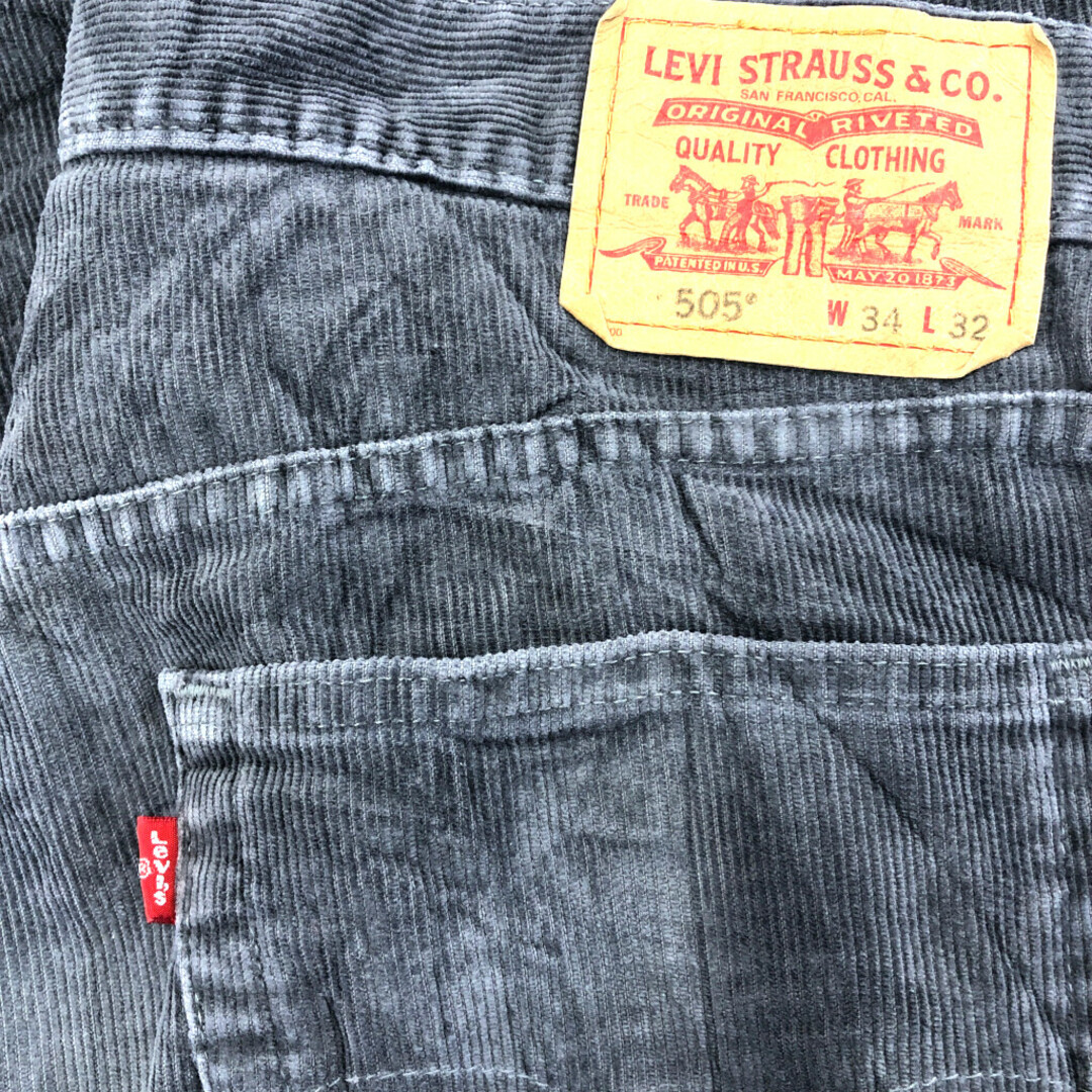 Levi's(リーバイス)のLevi's リーバイス 505 コーデュロイパンツ アメカジ グレー (メンズ W34L32) 中古 古着 Q1755 メンズのパンツ(その他)の商品写真