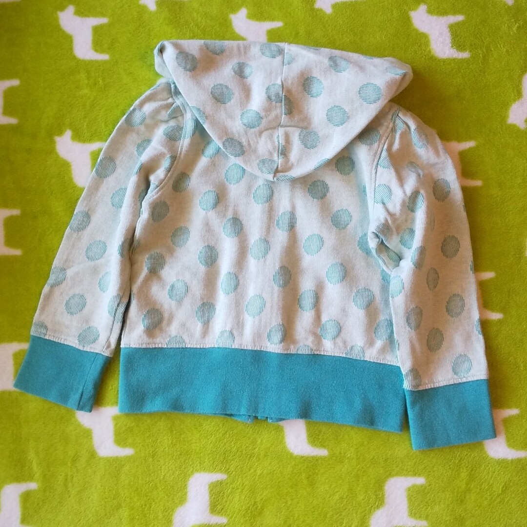 JUNK STORE(ジャンクストアー)のドットパーカー　100㎝ キッズ/ベビー/マタニティのキッズ服女の子用(90cm~)(ジャケット/上着)の商品写真