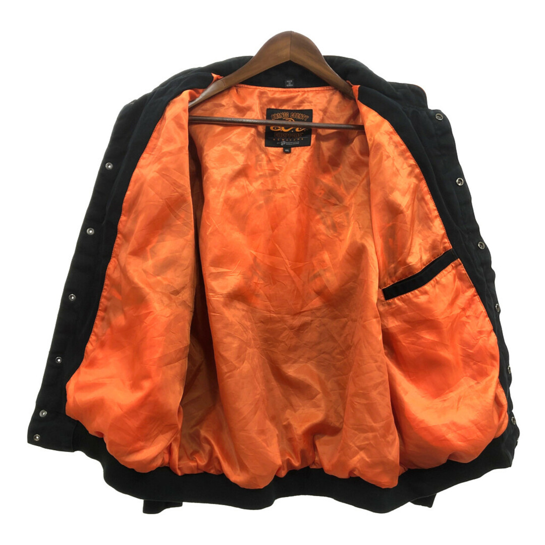 ORANGE COUNTY CHOPPERS コットン レーシングジャケット 大きいサイズ ブラック (メンズ 2XL) 中古 古着 Q1775 メンズのジャケット/アウター(その他)の商品写真
