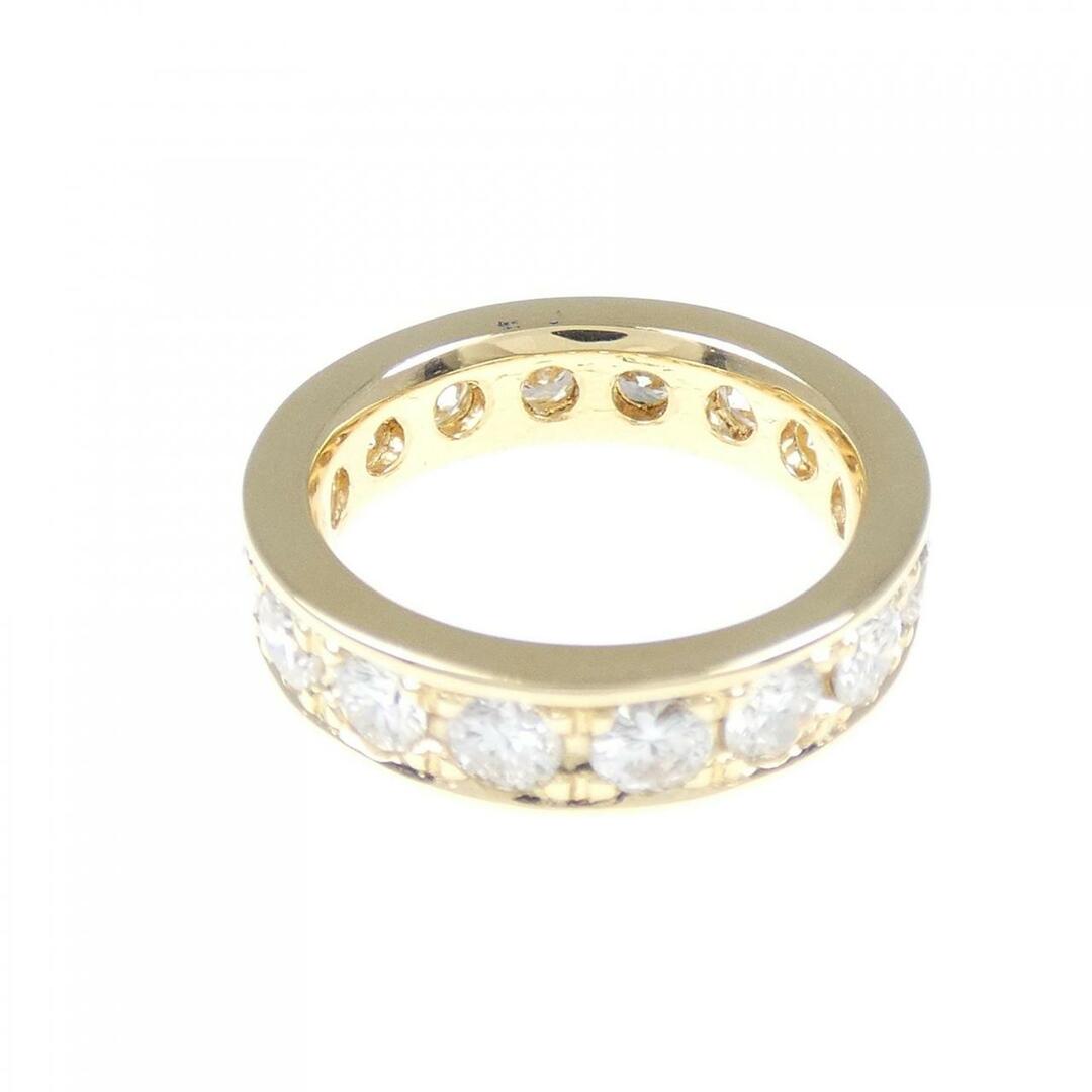 K18YG フルエタニティ ダイヤモンド ピンキー リング 1.501CT レディースのアクセサリー(リング(指輪))の商品写真