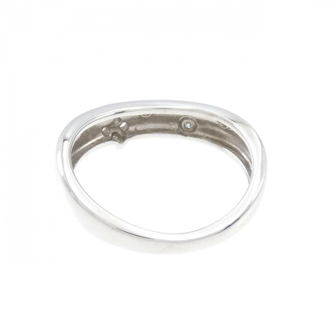 K18WG フラワー ダイヤモンド リング レディースのアクセサリー(リング(指輪))の商品写真
