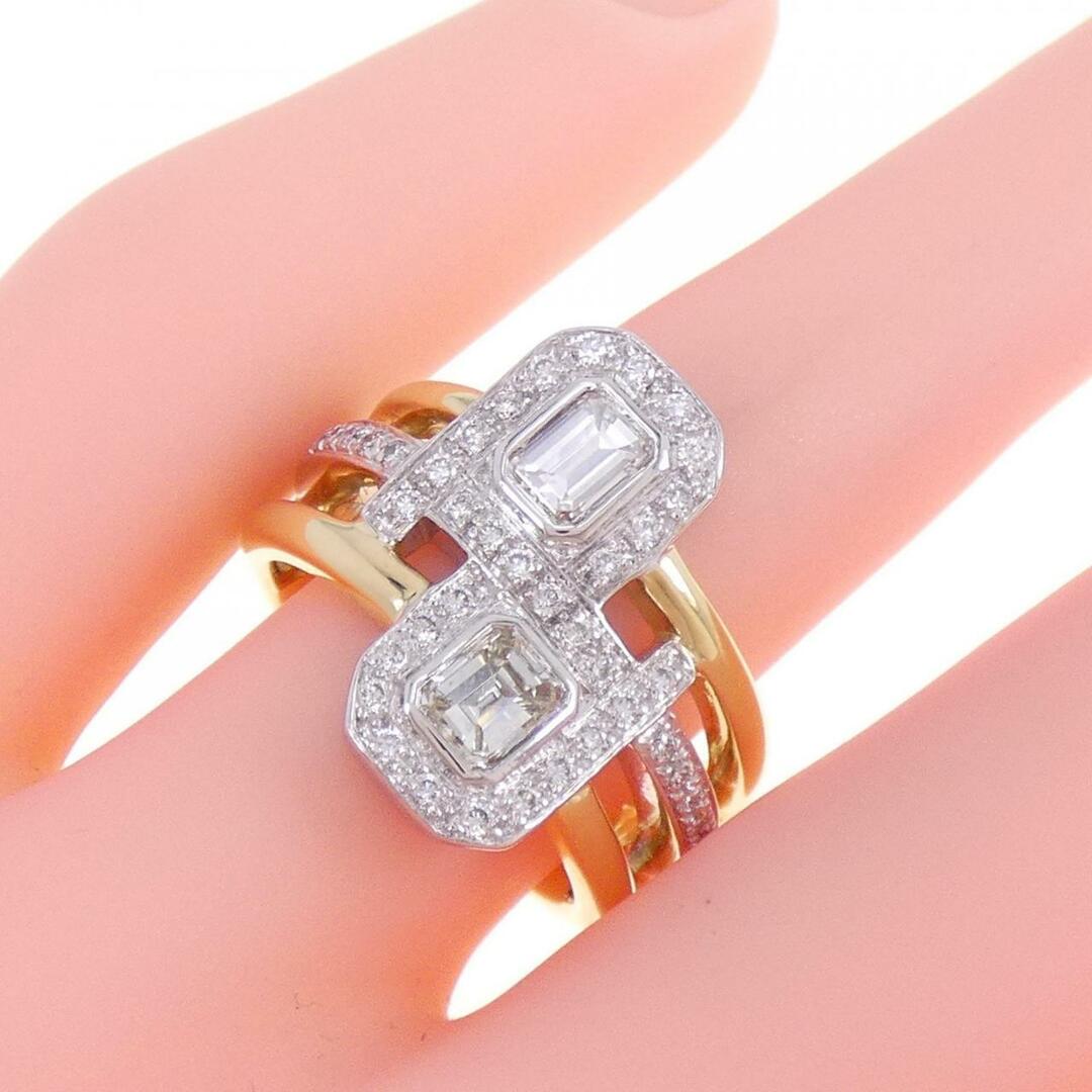 K18YG/K18WG ダイヤモンド リング 0.72CT レディースのアクセサリー(リング(指輪))の商品写真